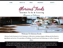 Tablet Screenshot of gloriousfoodscatering.com